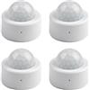 HEIBTENY 4 sensori di movimento PIR per ZigBee ZM-35ZH-Q per sensore di movimento wireless con batteria a bottone Cr2450, 33 mm x 27 mm, bianco