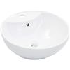 vidaXL Lavandino con Troppopieno 46,5x18 cm in Ceramica Bianco