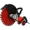SHIOUCY Sega elettrica per calcestruzzo, 4000 W, 3000 giri/min, taglierina per calcestruzzo, profondità di taglio 165 mm, per taglio di granito marmo, larghezza fessura