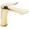 Rea - Rubinetto Bagno Lavabo Avalon Gold Low Miscelatore Da Bagno In Ottone Monocomando Caldo E Freddo Regolabile (Oro) 17,5x17,5x16cm