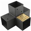 Clip'n'Shade Supporto per pali Supporto per pali Connettore per pali Connettore angolare Angolo per pali 70x70 mm (Forma X - 4 vie)