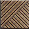 MODULARREDO | HOOGAPANEL, Set di Cinque, Pannelli Decorativi Murali Fonoassorbenti a Listelli Obliqui Doppio in Legno, 55x55 p1.1 cm, Noce Asia - Made in Italy