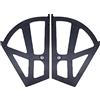 BE-TOOL Cerniere per scarpiere, 228 x 255 mm, in plastica, a due strati, per armadietti, scarpiere, colore nero (1 paio)