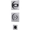 VI.TEL. E0374N 51 Kit con Serratura per Porte Scorrevoli, Cromo Satinato
