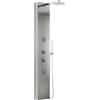 AMBRA WATER Colonna pannello doccia in acciaio inox con doccetta, flessibile e getti orizzontali massage modello andromeda, Cromato