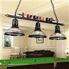 Lfoute Lampadario Da Biliardo E27 Lampada A Sospensione in Retrò Vetro Lampadario Per Sala Da Biliardo Ristorante Bar Club Illuminazione Camera Da Letto Sala Da Pranzo Decorative Regolabile in Altezza