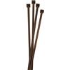 Lumonic 100 Stück Fascetta Marrone | 370 × 4,8mm | fino a 22,2 kg di resistenza alla trazione | Nylon PA6.6 | Codifica a colori, qualità industriale | Gestione dei cavi, industria, officina, casa