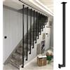 JOUFNING Kit Corrimano Per Scale Interne - Ringhiera Moderna In Metallo, Palo Balaustra A L Ferro Battuto, Gradini Con Montaggio Parete Laterale, Balcone Ingresso E Cortile Della Casa(5.3ft/160cm)