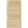 DecoMeister Porte a Lamelle in Legno 394x720 mm Confezione da 1 - Porta Lamella Pino Massiccio - Anta per Armadio a Persiana Aperta - Frontali Mobili e Antine per Guardaroba - Legno Naturale Grezzo