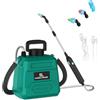 SWBSLL Pompa Irroratrice a Batteria 5L, Spruzzatore Elettrico da Giardino 1800mAh, 2 Modalità & Lancia Telescopica, Spruzzino Automatico per Piante, Diserbo e Prato (Verde)