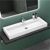 Mai & Mai Lavabo da Appoggio 120x42x10cm, Lavabo Bagno Sospeso Lavandino Bagno Rettangolare Colossum06-1200 Lavandino da Minerale Fuso