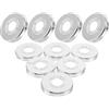 Yardenfun Set 10 Coprigiunto Decorativi per Tubi Flangiati Doccia Copriforo Radiatore in Plastica Argento 10Mm Piastra di Copertura per Foro Muro Facile da Installare per Bagno e