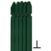 NEXTRADEITALIA CF da 10PZ Palo a T altezza 150 CM per recinzione PLASTIFICATO, paletto per recinzione in ferro sezione T mm 30x30x3 Verde