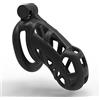 ZYGMIR Staffa di Fissaggio da Uomo per Uso Quotidiano, ortesi, Gabbia Protettiva - con 4 Anelli (L) -F155 (Nero-XL)