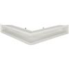 KOTARBAU® Griglia Camino - Bocchette Aria Calda Canalizzata - Striscia d'aria Angolare - Acciaio Verniciato a Polvere - 50/50 cm - Bianco - Griglia per Caminetto - Griglie Camino - Elegante Design