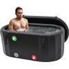 MINRS Vasca da bagno di ghiaccio ovale per adulti, con coperchio, pompa gonfiabile, con nastro adesivo isolato, per interni ed esterni, vasca da bagno per ghiaccio portatile, per crioterapia, 132 x 70