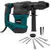 VONROC Martello Pneumatico Rotante 1800W - SDS‑Plus, 6 Joule - Foratura, Percussione e Scalpellatura - 6 Velocità - Kit Completo con Punte e Scalpelli per Calcestruzzo