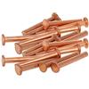 MroMax Diametro 5mm Lungo 40mm Bulloni Testa Piatta Rame Solido Rivetti Di Fissaggio Rivetti Ottone Tono 20pcs