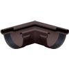 INEFA Angolo grondaia 90 gradi, semicircolare 125mm Marrone scuro PVC