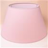 Generico 45 cm Paralume Cono, Tessuto di Cotone con PVC Bianco, Prodotto Artigianale, per Lampada da Tavolo, Piantana (Rosa)