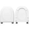 HYDRO HOME Tavoletta Wc MAIORA HATRIA SPEA Compatibile, Copriwater In Legno Rivestito Con 2 mm Di Resina, Tavoletta Wc Con Cerniere Fissaggio Dall'Alto MADE IN ITALY