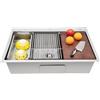 MUSESPANI Lavello da cucina in acciaio inox, lavello da cucina, 304 in acciaio inox drop-in, 33 pollici goccia in cucina lavello workstation