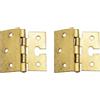 inferramenta Set Cerniere Per Mobili Finitura Ottone | Mezzo Collo 1CM | 40x40MM | Basetta Non Inclusa | CP12 (2 Cerniere)