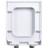 Keebgyy Sedili WC 35 x 45 CM Chiusura Silenziosa Uso Intensivo Materiale PP Tipo Rettangolare Ispessito Silenzioso Rallentamento Staccabile Accessori Bagno Si Adatta a Tutti i Normali Vasi WC