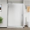 ZIK - Porta Doccia Scorrevole 100x190cm in Vetro Temperato Resistente da 6mm, Box Doccia Scorrevole a Nicchia con Profili in Alluminio Cromato Antiruggine, Apertura Reversibile sia Destra che Sinistra