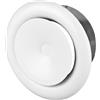 Awenta Valvola a disco anemostato metallo acciaio bianco 125 mm 125 mm diametro connettore per ventilazione, bagno e cucina, valvola di scarico AMN