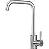 BONADE Rubinetto da cucina girevole a 360°, in acciaio inox SUS304, rubinetto da cucina ad alta pressione, miscelatore monocomando, adatto per lavello da cucina, spazzolato