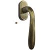 effedielle MANIGLIA MARTELLINA DRY KEEP ART.1126 BALCONI FINESTRE FINITURA MARITECK BRONZO GRAFFIATO PLACCA OVALE CON MOVIMENTO IN METALLO 7X42 mm CON BOCCOLE.