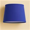 Generico 30 cm Paralume Tessuto di Cotone con PVC Bianco, Prodotto Artigianale, per Lampada da Tavolo, Piantana (Blu)