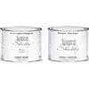 bianco Shabby CHALK PAINT Bianco Naturale & FINITURA - Pittura Shabby Chic EXTRA OPACA (500 ml) + Finitura Trasparente Opaco (500 ml)