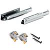 EVOTRADE Coppia Guide a Scomparsa Ammortizzate Tipo Quadro Per Cassetto Con Estrazione Totale Sgancio A Clip Regolazioni 3D Komplet (300 mm)