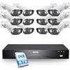 ZOSI C182 4K NVR PoE Kit 12 Telecamera Sorveglianza Esterno 8MP HDD 4TB | Rilevamento Persona/Veicolo, Allarme Faretto e Sirena, Audio Bidirezionale, Visione Notturna a Colori, Allarme Istantaneo