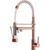 EGTink Rubinetto da cucina, miscelatore da cucina, rubinetto con doccetta estraibile girevole a 360°, lavello ad arco alto, nebulizzatore a 2 modalità, oro rosa
