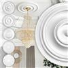 HEXIM Perfect stucco rosone - grande selezione di rosoni da soffitto in schiuma rigida PU, robusto, elemento decorativo (B3072 - Ø 800 mm) Bordo per lampadario medaglione decorazione interna
