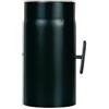 Generico Tubo fumo con valvola nero 30 cm per canna fumaria stufa a legna (DIAMETRO 250)