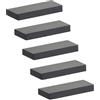 SOTECH Maniglie per mobili a barra 5 LineaGrip, nere, 66 x 27 x 8 mm, interasse 32 mm, maniglie per cucina, cassetti e armadi.