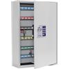 Rottner T06023 Armadietto per chiavi S 200 EL, in lamiera d'acciaio, chiusura elettronica e ganci regolabili per 200 portachiavi, colore grigio chiaro.