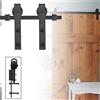 Aufun - Sistema scorrevole per porta scorrevole, set di guarnizioni per porta scorrevoli in acciaio al carbonio, per porte scorrevoli da 35 mm a 45 mm di spessore, carico massimo 130 kg, 183 cm