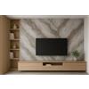 Generico Pannello PVC per parete decorativo adesivo effetto marmo 120x300 Grigio Oro Ignifugo Impermeabile
