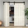 TSMST 150cm/5ft Binario per Porta Scorrevole Kit Per 4 porte, Kit di Derramenta per Porte Scorrevoli a Soffietto (senza porta) Forma J