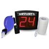 Virsus KIT Eliminacode Completo: Visore Display a 2 cifre rosso con radiocomando wireless + Chiocciola + 10.000 eliminacode 5 rotoli da 2000pz per la gestione delle code (Chiocciola e Tickets Blu) - C