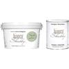 bianco Shabby CHALK PAINT Verde Salvia & FINITURA - Pittura Shabby Chic EXTRA OPACA (2,5 Litri) + Finitura Trasparente Opaco (1 Litro)