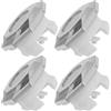 IWOWHERO 4pezzi Copertura Troppopieno Lavandino Bagno Anello Abs Argento Facile Manutenzione e Rimozione per Lavandino e Lavabo in Cucina e Bagno