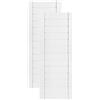DecoMeister Porte a Lamelle Chiuse in Legno 294x766 mm Confezione da 2 - Porta Pino Massiccio - Anta per Armadio a Persiana Cieca - Frontali Mobili e Antine per Guardaroba - Preverniciato Bianco
