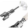 Funnytek Tagliatubi in PVC, 2 in 1, filettatura interna esterna per trapani elettrici, per tubi PVC/PPR, filettatura precisa a tenuta stagna, sanitari professionali da 1/2 (DN15)