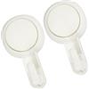 GATHINESS Ganci a Ventosa per Doccia 2 Pezzi, Ganci per Asciugamani da Parete senza Foratura in Plastica Trasparente, Supporto Riutilizzabile per Bagno e Cucina, Fissaggio su Vetro,